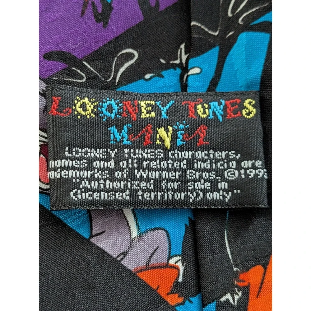 Vintage Looney Tunes Mania Tie 1993 All Over Characters 58